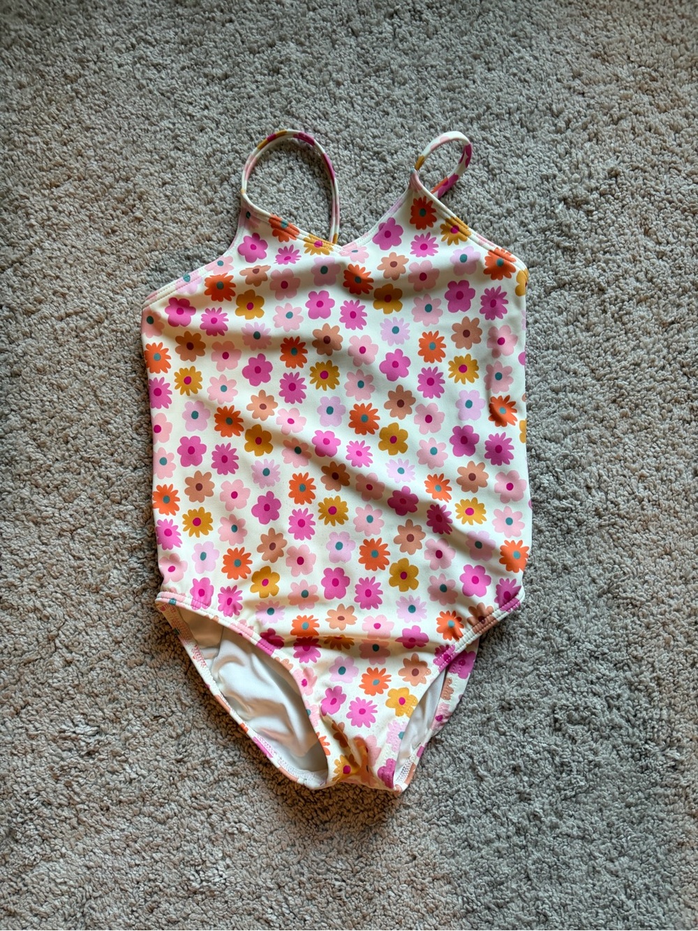 Quince 3T Girls Floral One-Piece Swimsuit - Pink Multi